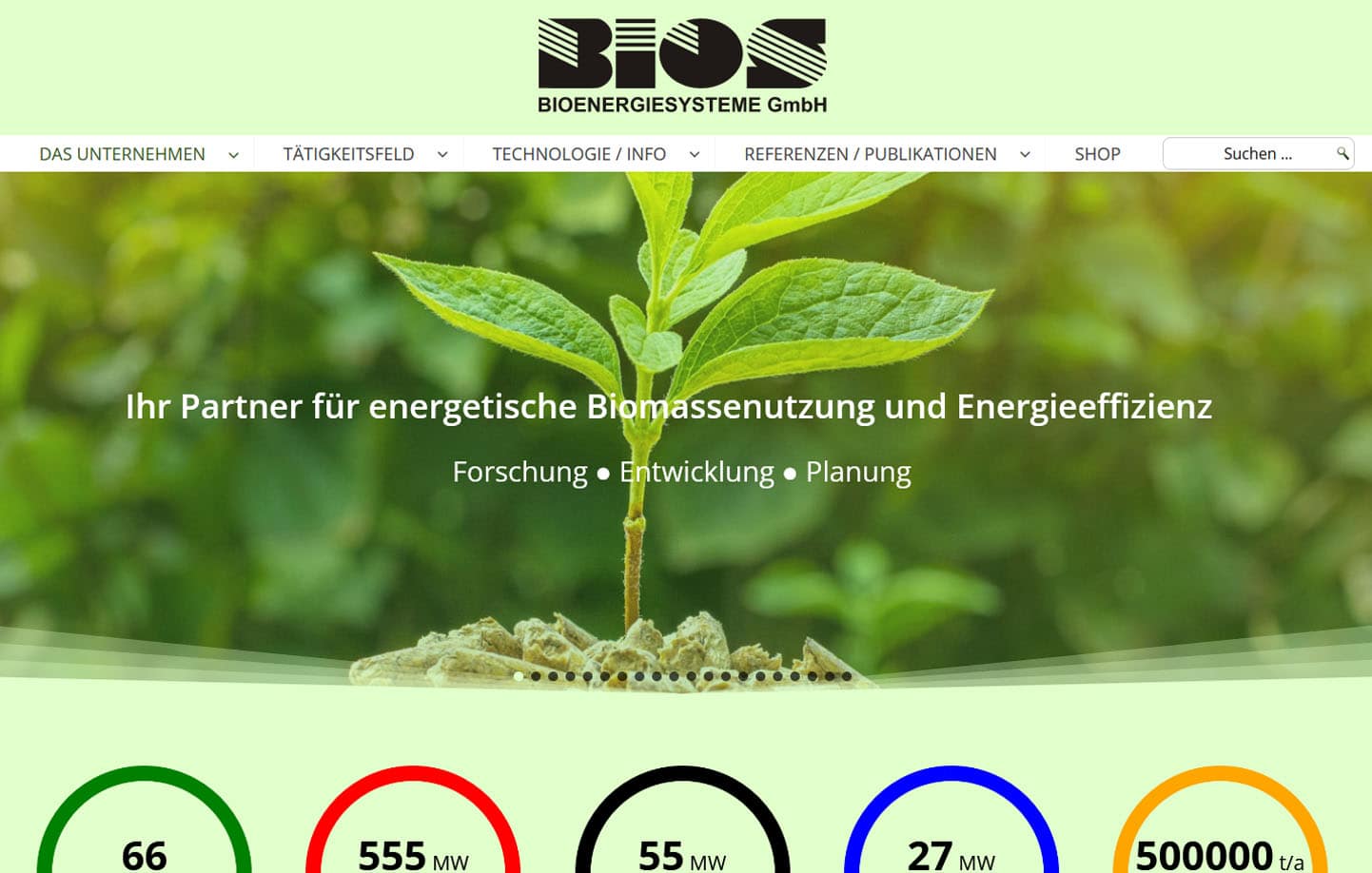 Website Referenzen Graz: Bios Bioenergiesysteme GmbH