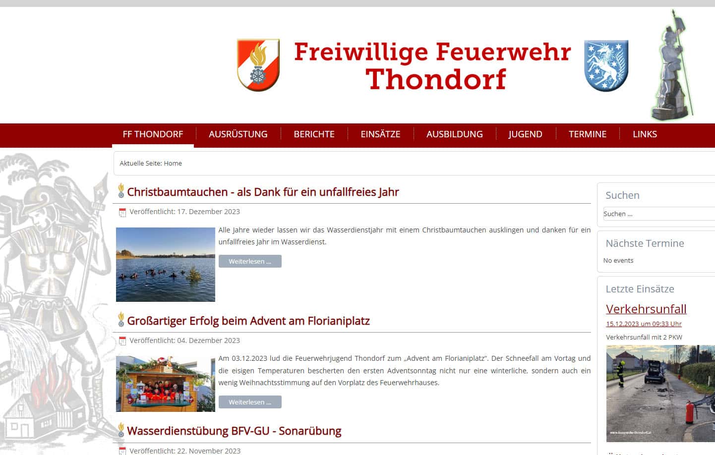 Website Referenzen Graz: Freiwillige Feuerwehr Thondorf