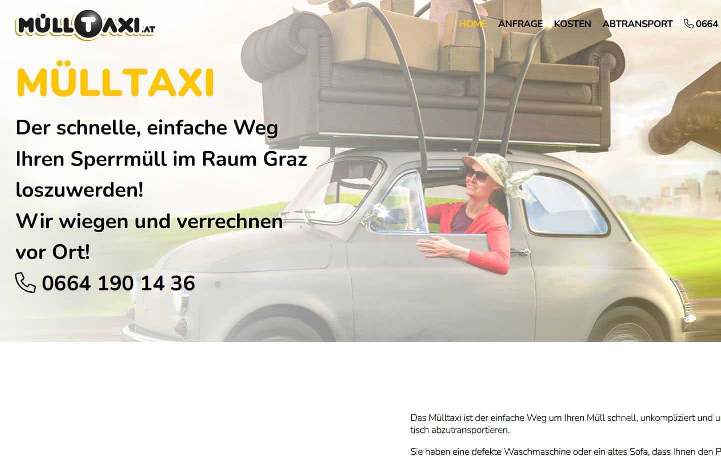 Müll Taxi Graz: Sperrmüll Abholung im Raum Graz