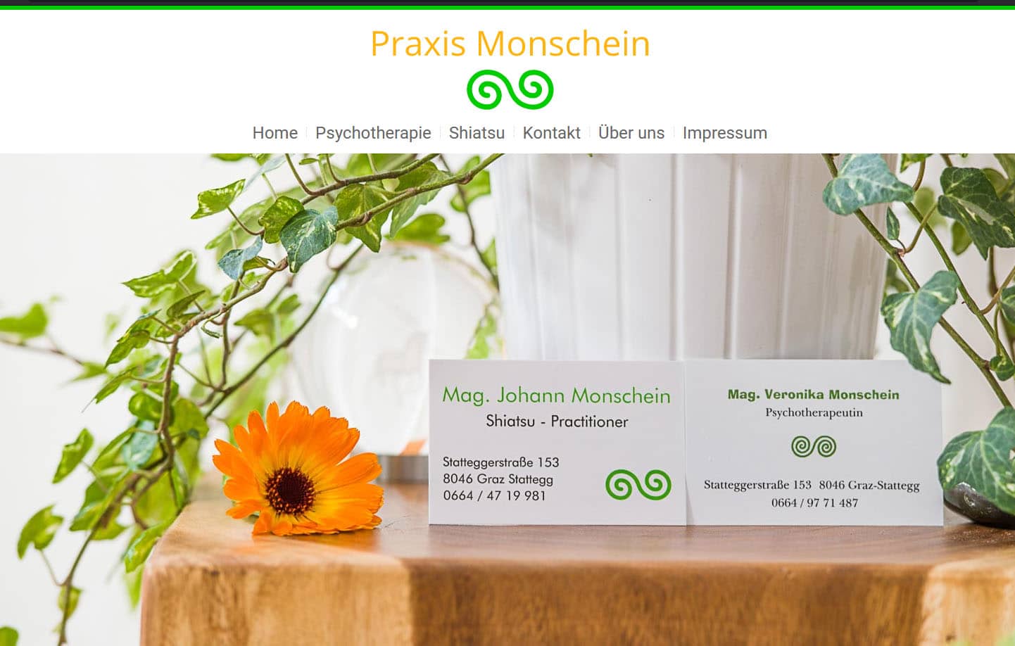 Website Referenzen Graz: Praxis Monschein
