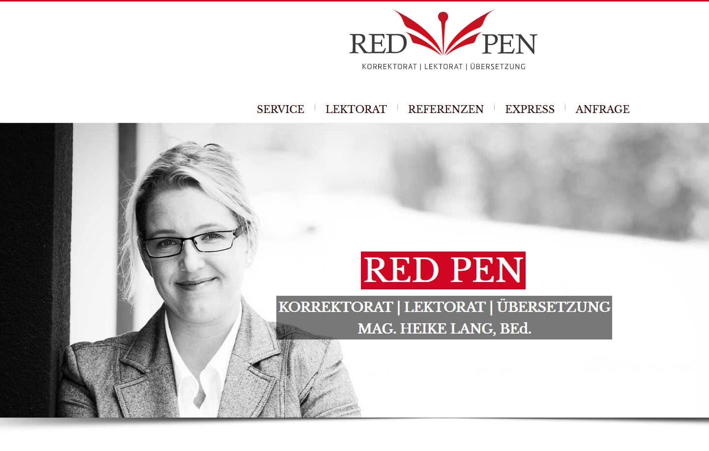 Website Referenzen Graz: Red Pen: Korrektorat, Lektorat