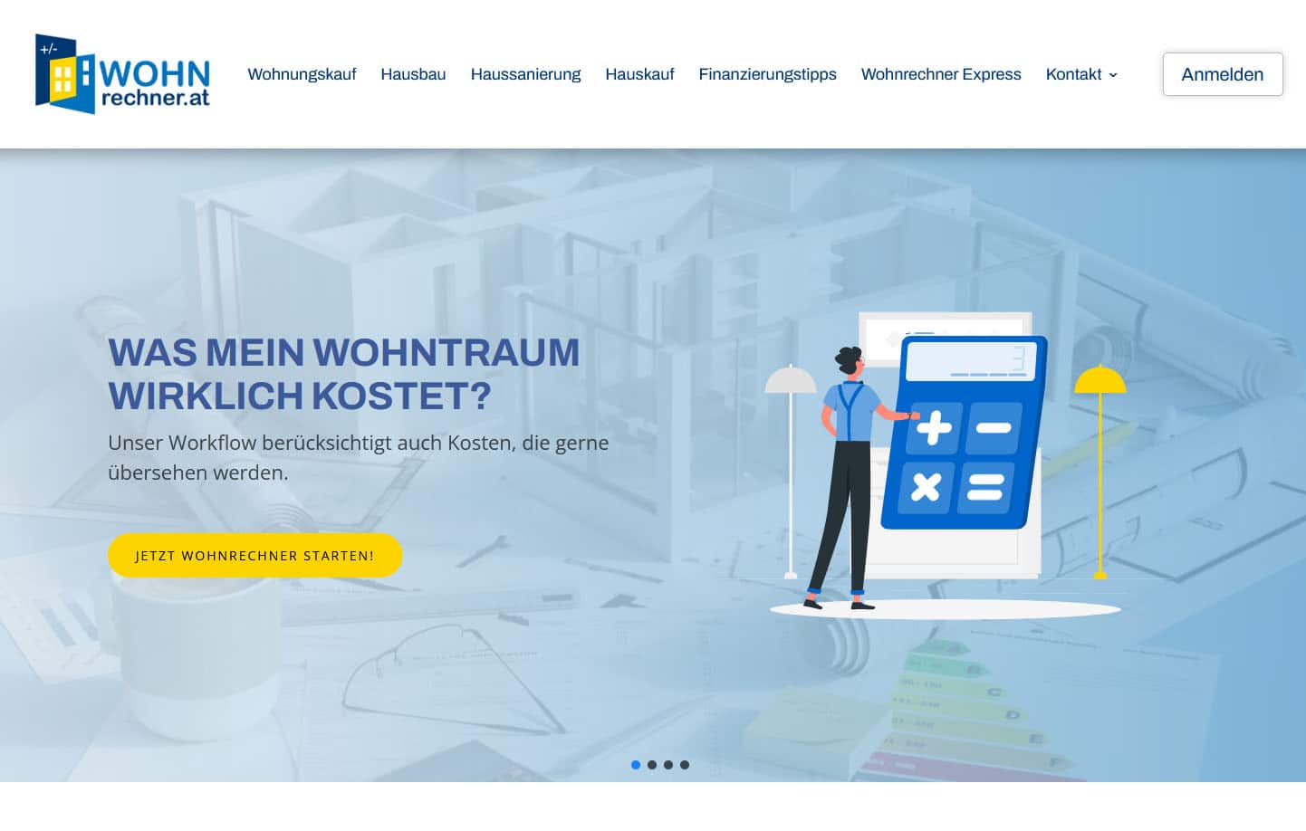 Website Referenzen Graz: Der Wohnrechner auf wohnrechner.at